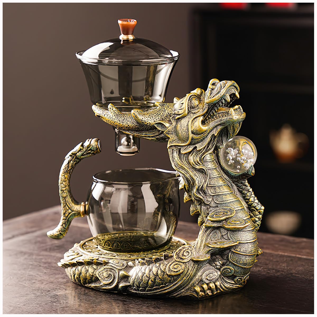Amazon.com | Glass Magnetic Tea Pot,Lazy Kungfu Drip Teapot with