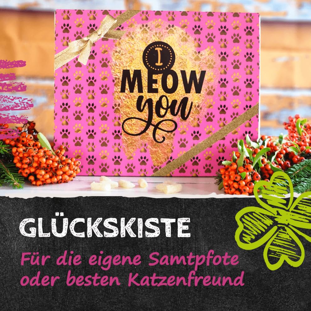 Qchefs Glückskiste Kuscheltuch Katze Geschenk für Katzen mit Natur Zahnpflege- auch gegen Zahnstein und Entzündungen