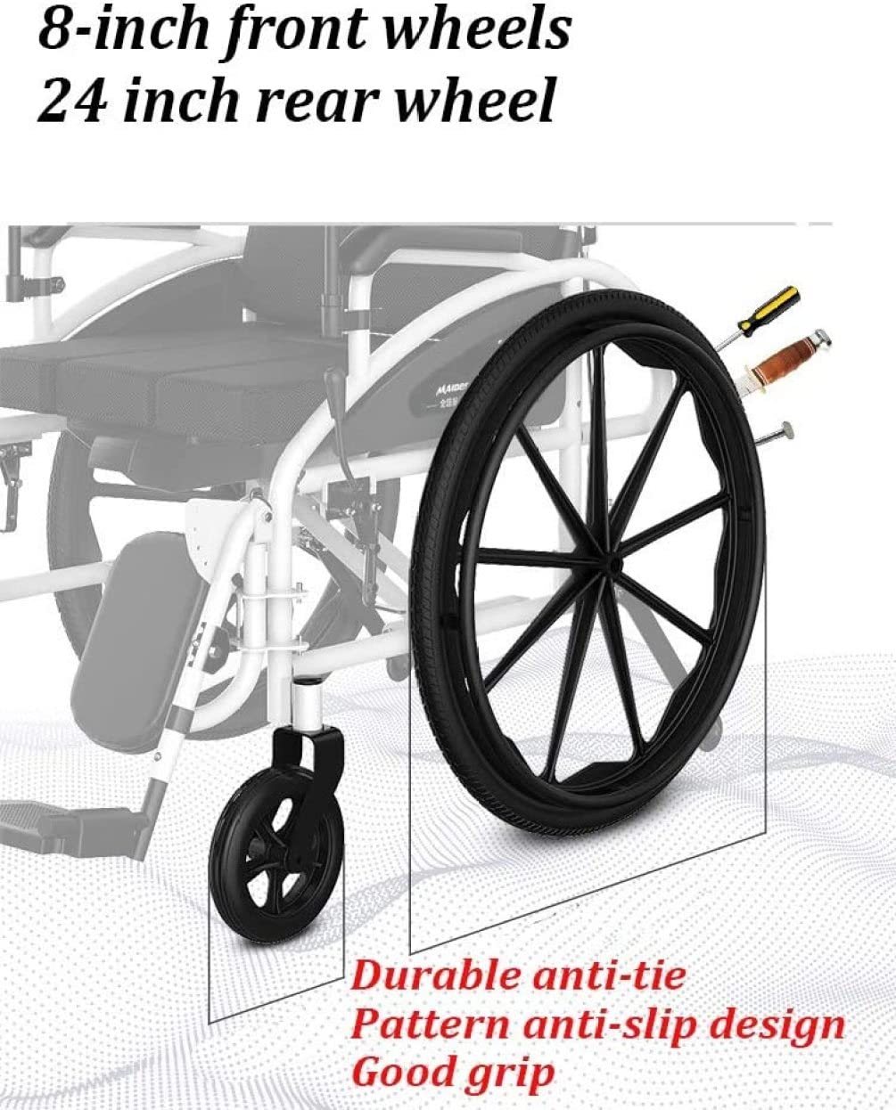 Wózek inwalidzki, wózek inwalidzki, składany, ręczny wózek inwalidzki, aluminiowy wózek inwalidzki, ultralekki, dla osób starszych, wózek plażowy, wózek inwalidzki