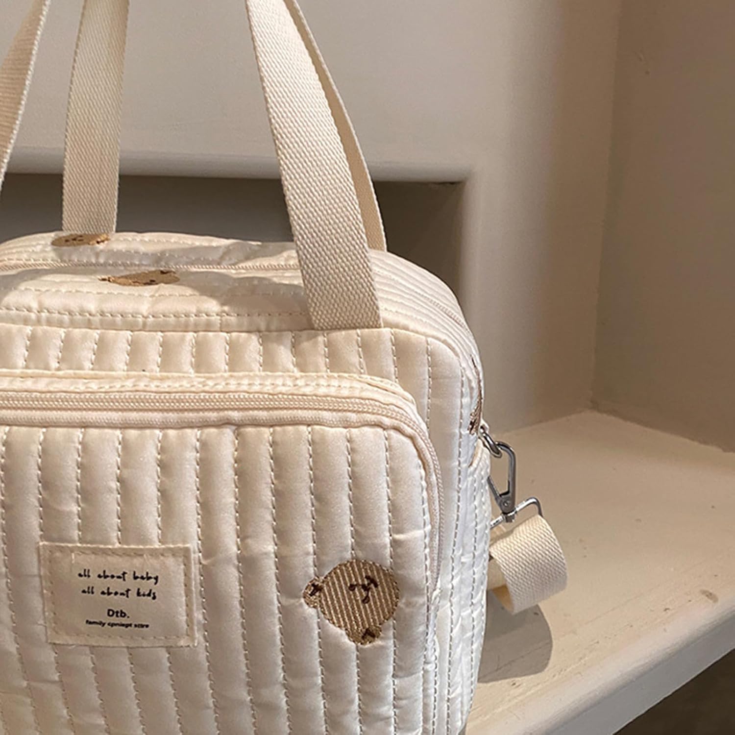 Multifunctional Diaper Bag with Organized Compartments Portable Handbag Storage Case for Daily Use and Travel Stylish Mother Bag