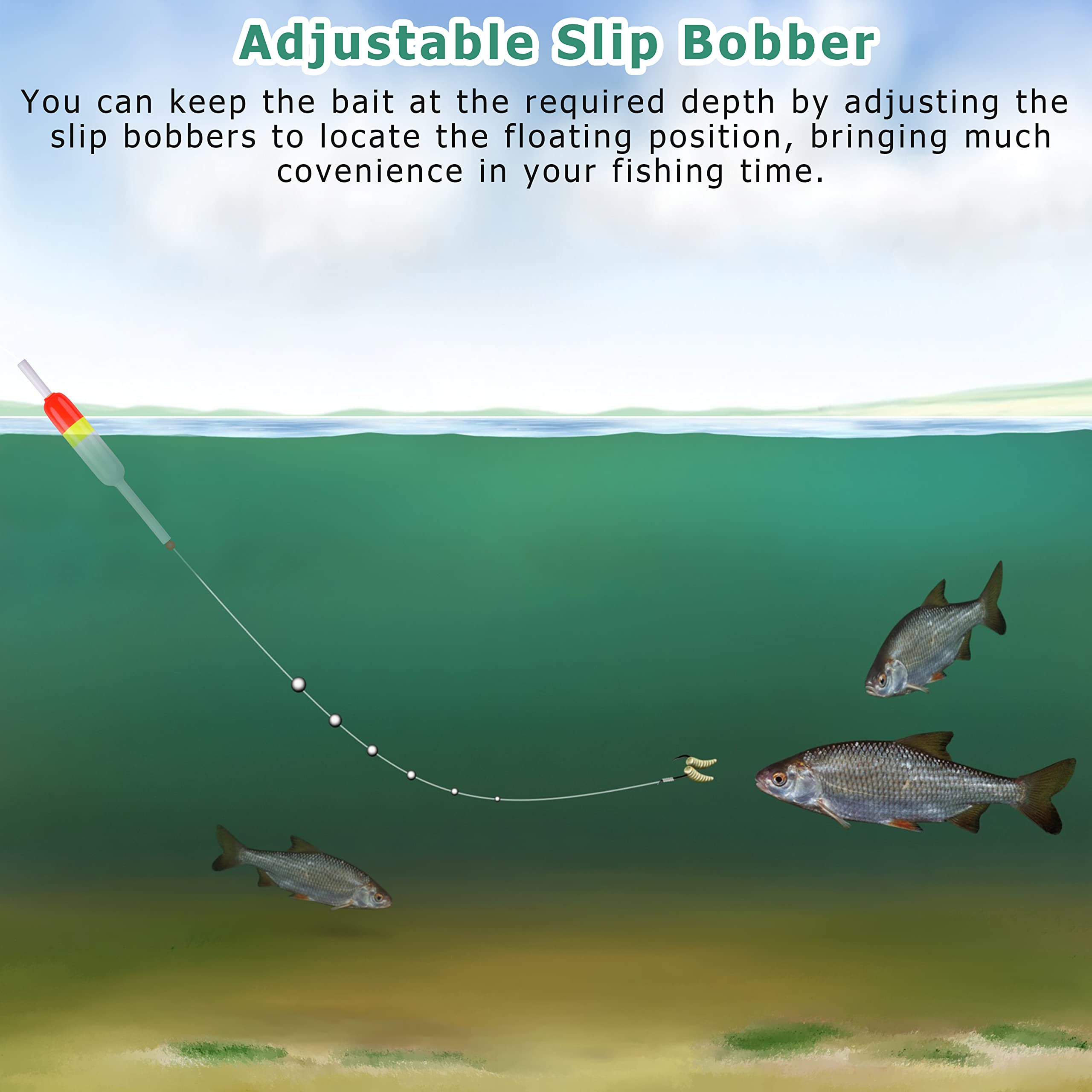 Wsuwane Bobbers Wędkarskie Pływaki i Bobbers Drewno Jodłowe Wsuwane Spławiki Balsa Wielofunkcyjne Pływaki wędkarskie do Crappie Panfish Trout Bass Fishing (10 szt. 8#)