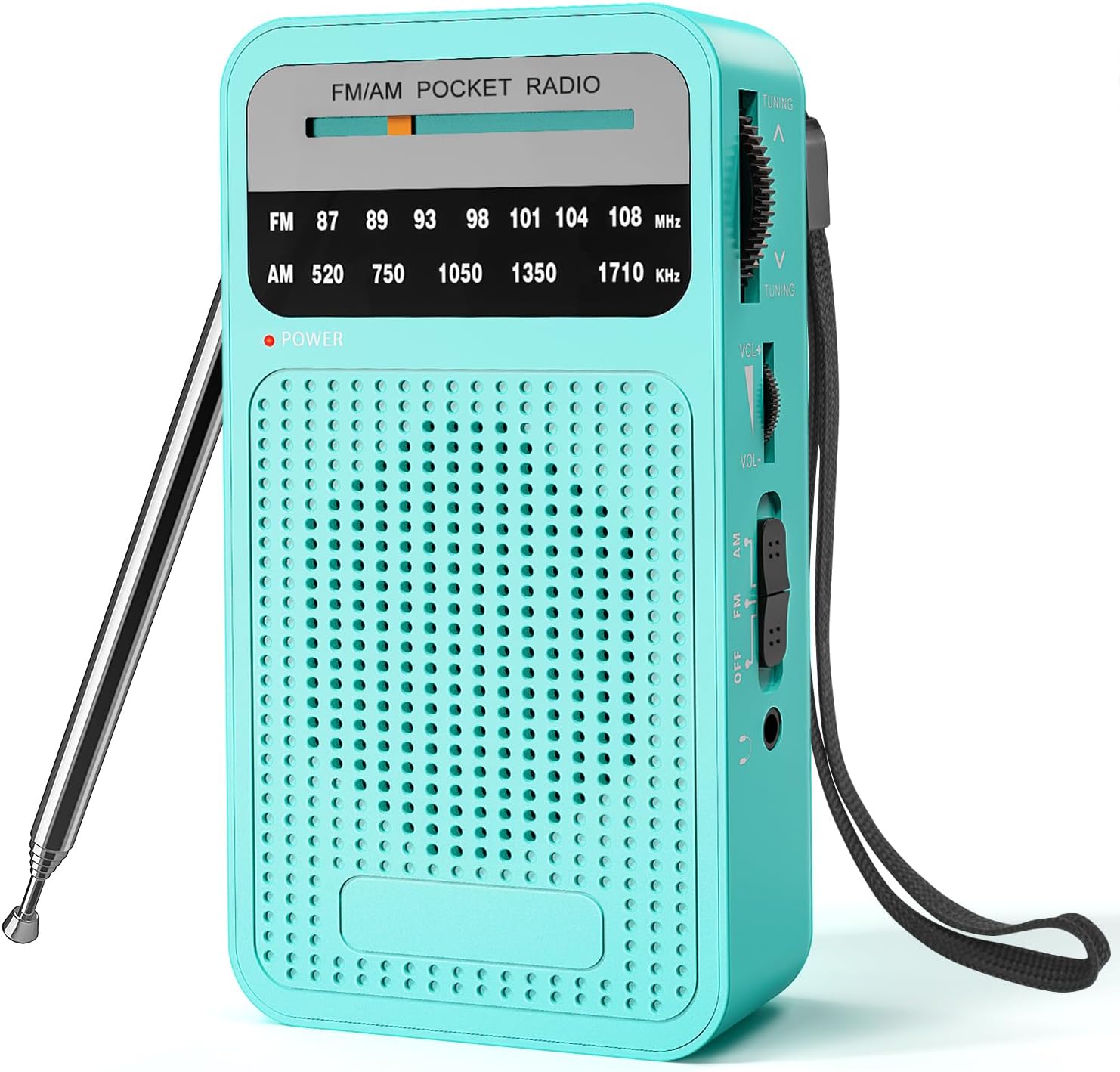 Small Radio, Portable Radio FM/AM Transistor Radio with Excellent Receiving and Sound Quality - Pocket Radio with Headphone Jack, Easy to Use