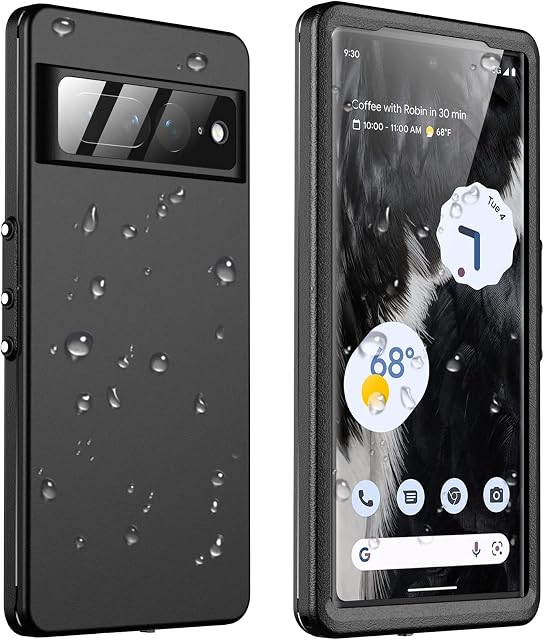 GOLDJU for Google Pixel 7 Pro Case, IP68 Waterproof Case for Pixel 7 Pro [Built-in Screen Protector] Full Body Protective Heavy Duty Shockproof Dustproof Cover for Pixel 7 Pro 5G - Black