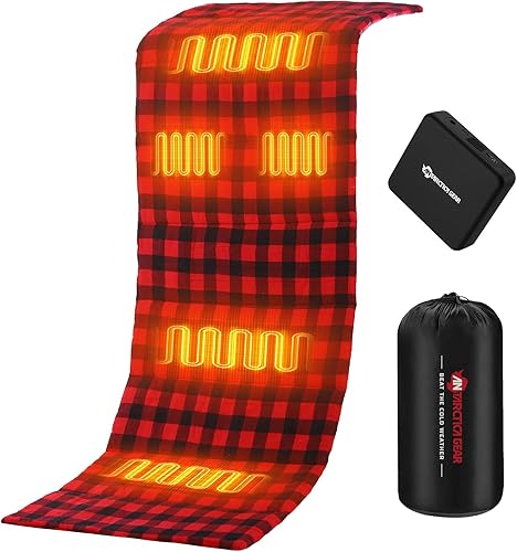 Miniatura 8 de ANTARCTICA GEAR Forro para saco de dormir con calefacción, 5 zonas calentadas con batería de 16000 mAh 12 V, calentador de saco de dormir Electirc