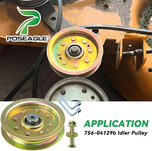 Vista 30 de Paquete de 2 poleas tensoras 756-04129b 4.25 Reemplaza Troy Bilt Polea 753-08171 Kit de polea tensora Cub Cadet 756-04129b Cub Cadet 756-04129 Polea