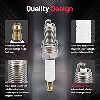 Vista 4 de BDFHYK 4339 Bujías compatibles con Can-Am compatibles con KTM para Husaberg para BMW, bujías universales de repuesto para motocicleta DCPR8E, juego