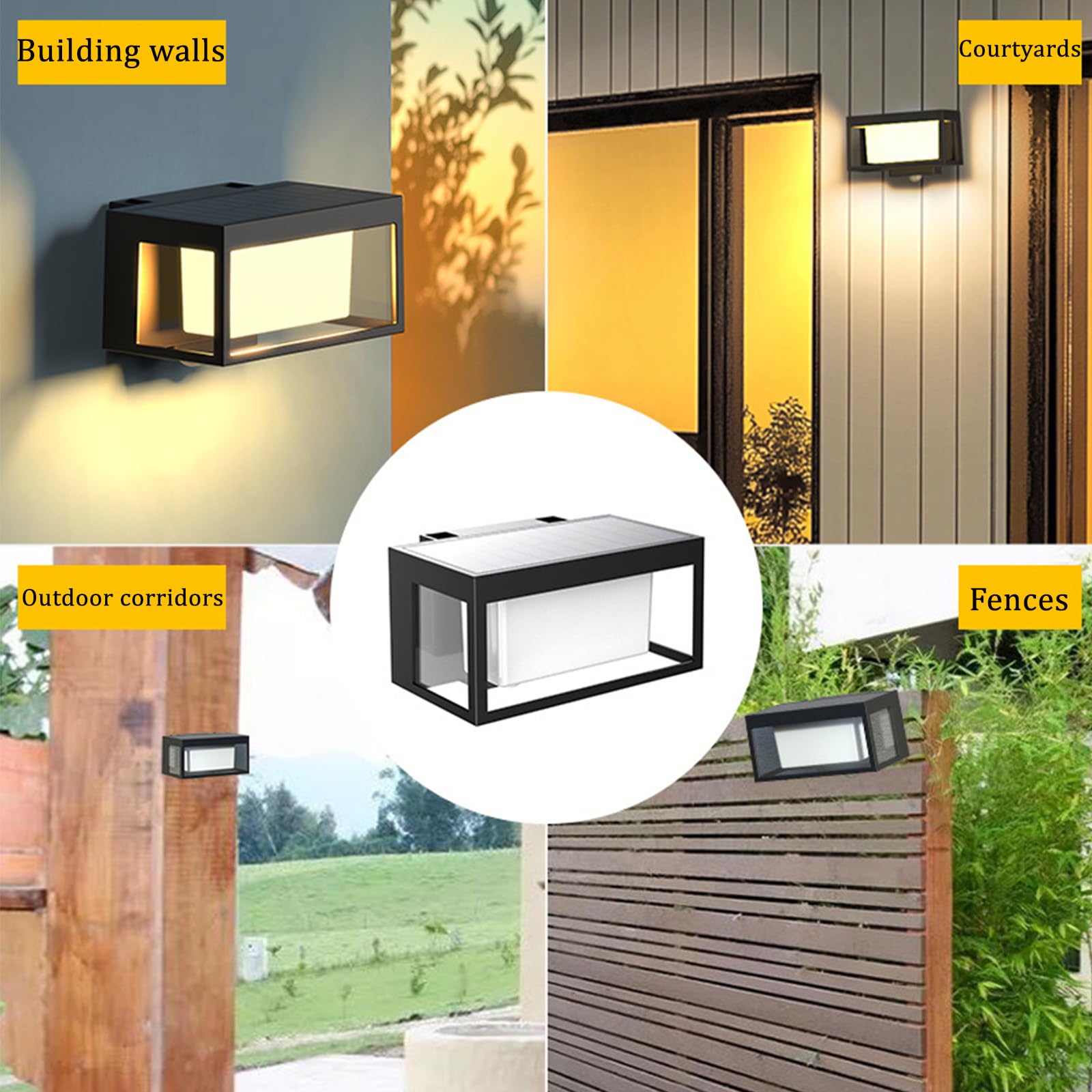 Zewnętrzna lampa solarna LED z czujnikiem ruchu nowoczesna lampa ścienna IP65 Wodoodporna zewnętrzna lampa ścienna na taras ogród w pobliżu patio (białe światło, 2 sztuki)