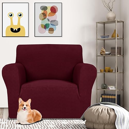 Miniatura 58 de MAXIJIN Funda súper elástica para sofá de 3 cojines, funda universal de 1 pieza para sofá de sala de estar, protector de muebles de elastano, apto