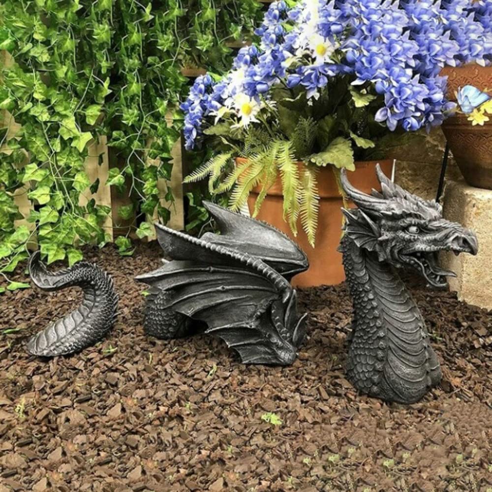 Amazon.co.jp: MAYAGU 大型ドラゴンゴシックガーデン装飾像 城 堀 芝生
