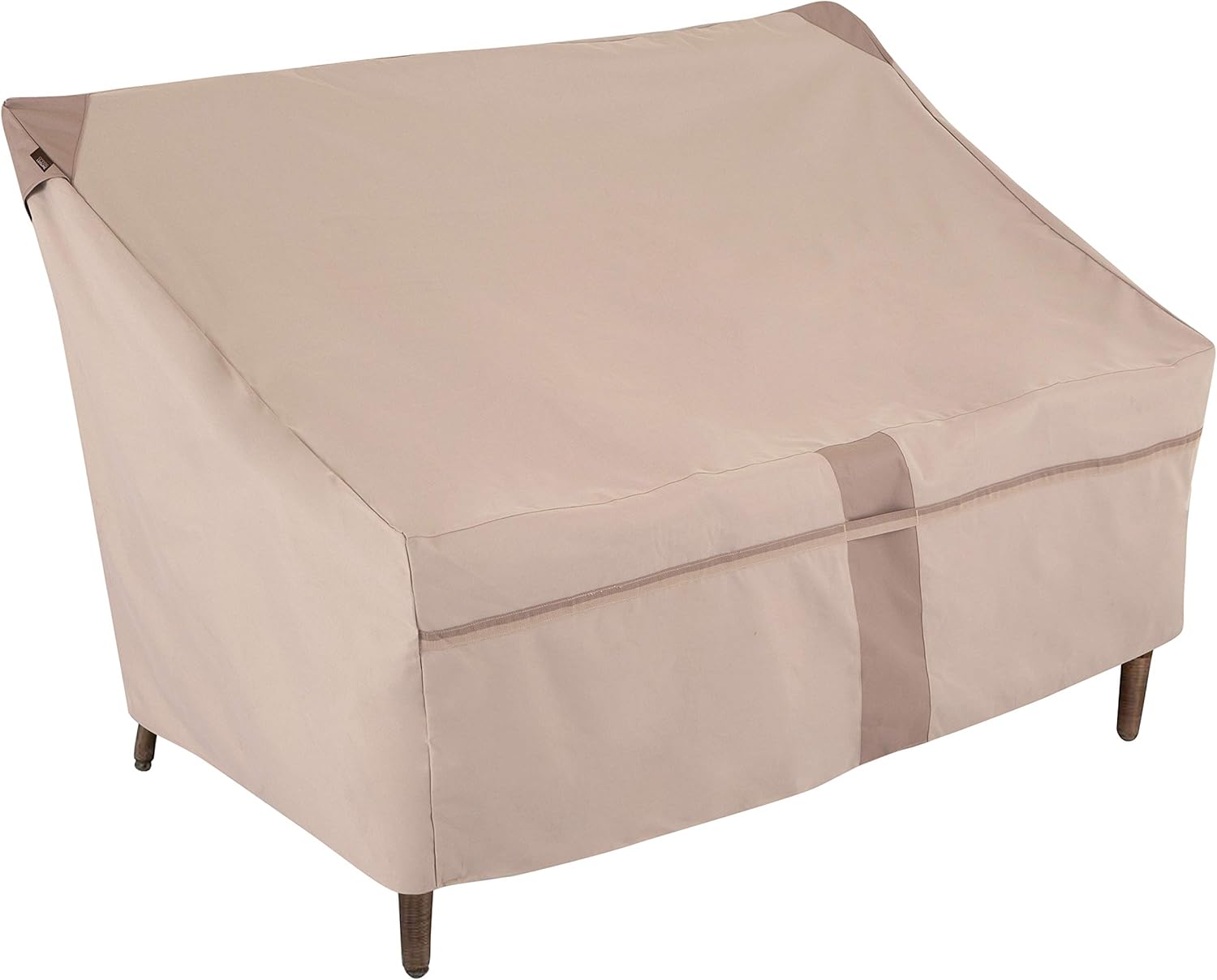 Modern Leisure Monterey Patio Loveseat Cover - Weather-Resistant Fabric - Outdoor Furniture Protection Perfect for Patio, Deck, and Porch - 57.5" L x 38" W x 38" H - Beige