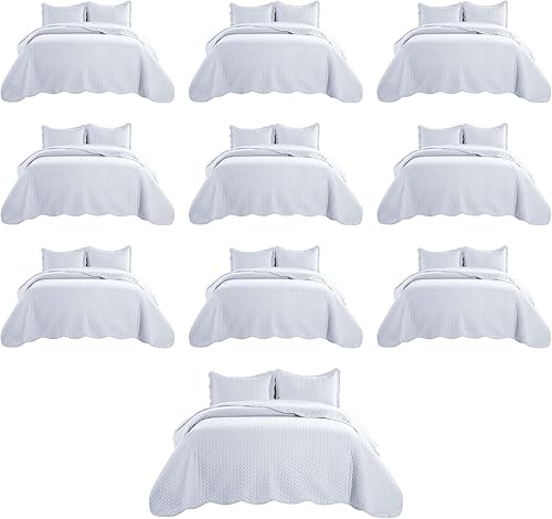 Miniatura 10 de MOONLIGHT20015 Edredón tamaño Queen (90 x 96 pulgadas) con 2 fundas de almohada (20 x 26 + 2 pulgadas) para verano, juego de ropa de cama ligero de