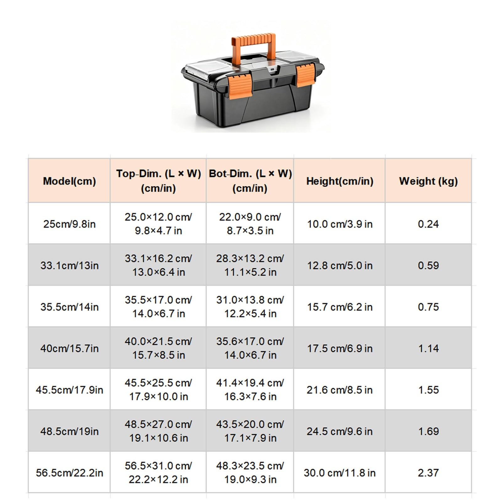 Trousse Outils 2 Couches, Bacs a Pieces Transp, Valise Rangement