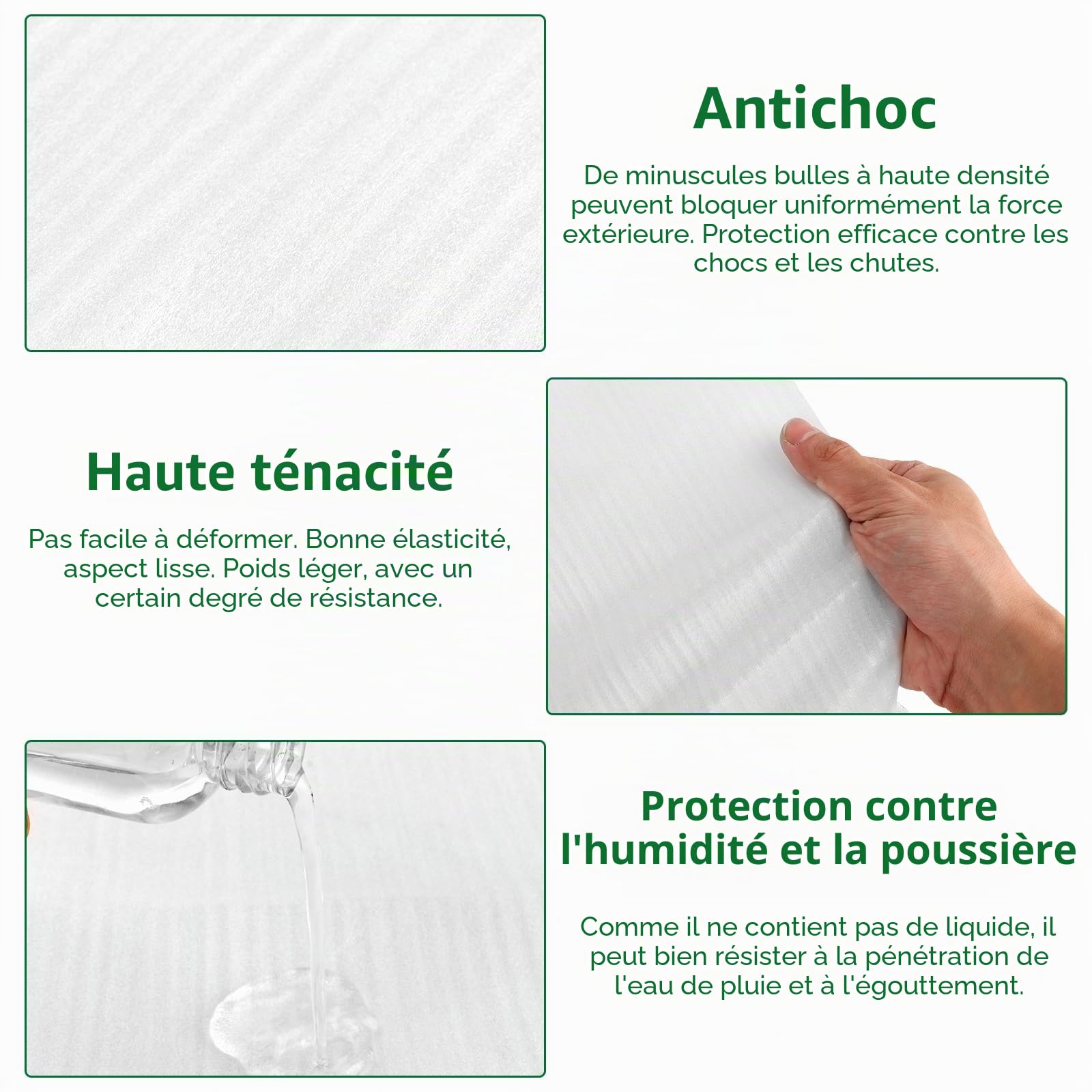 YOUNTHYE 100 Sacs Papier Bulle Emballage Colis 40x30 cm Pochettes Rembourrees Protectrices pour Assiettes Verres Accessoires Ideal Demenagement Remplacement Rouleau