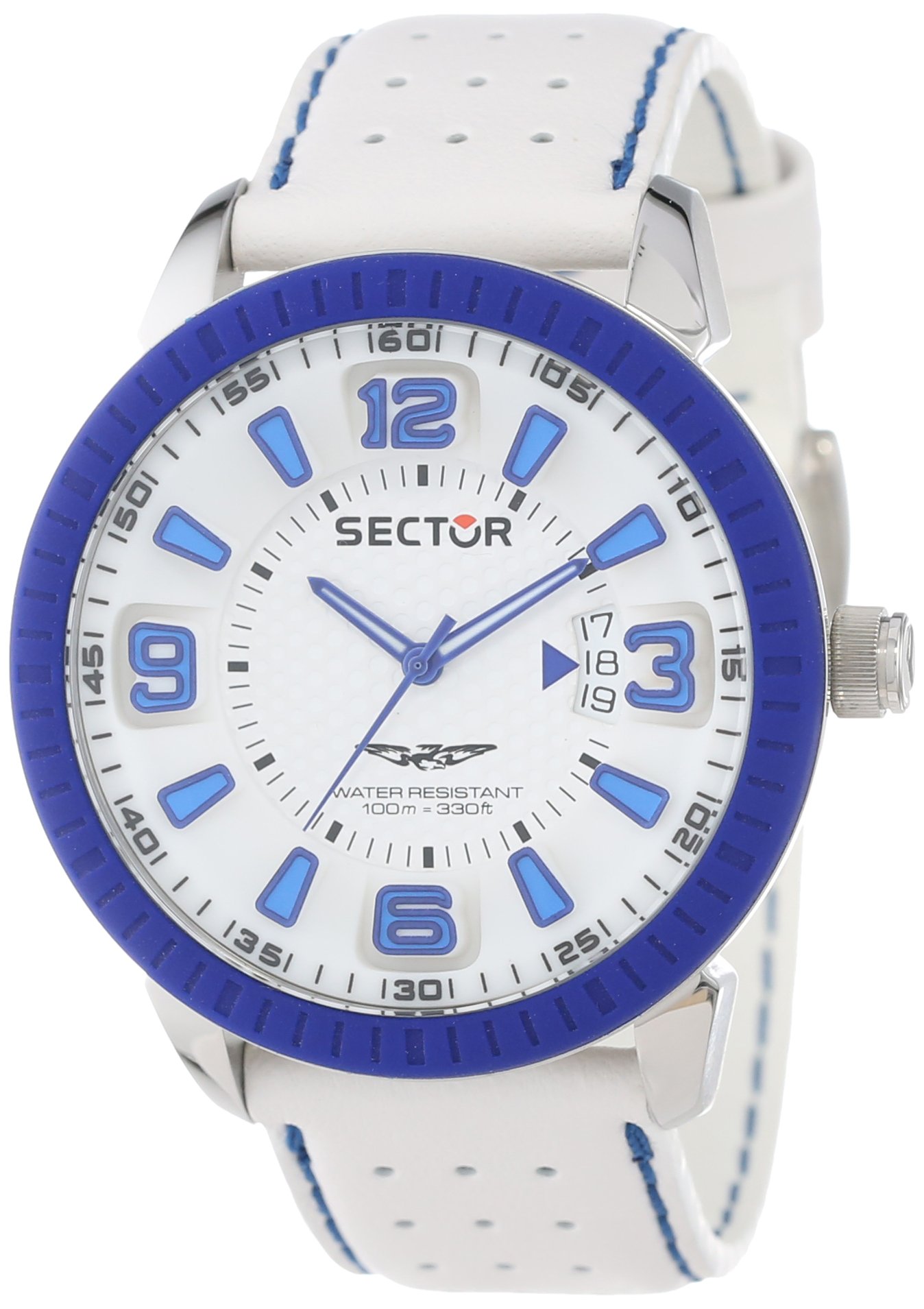 Sector Herren-Armbanduhr XL 400 Analog Leder R3251119002