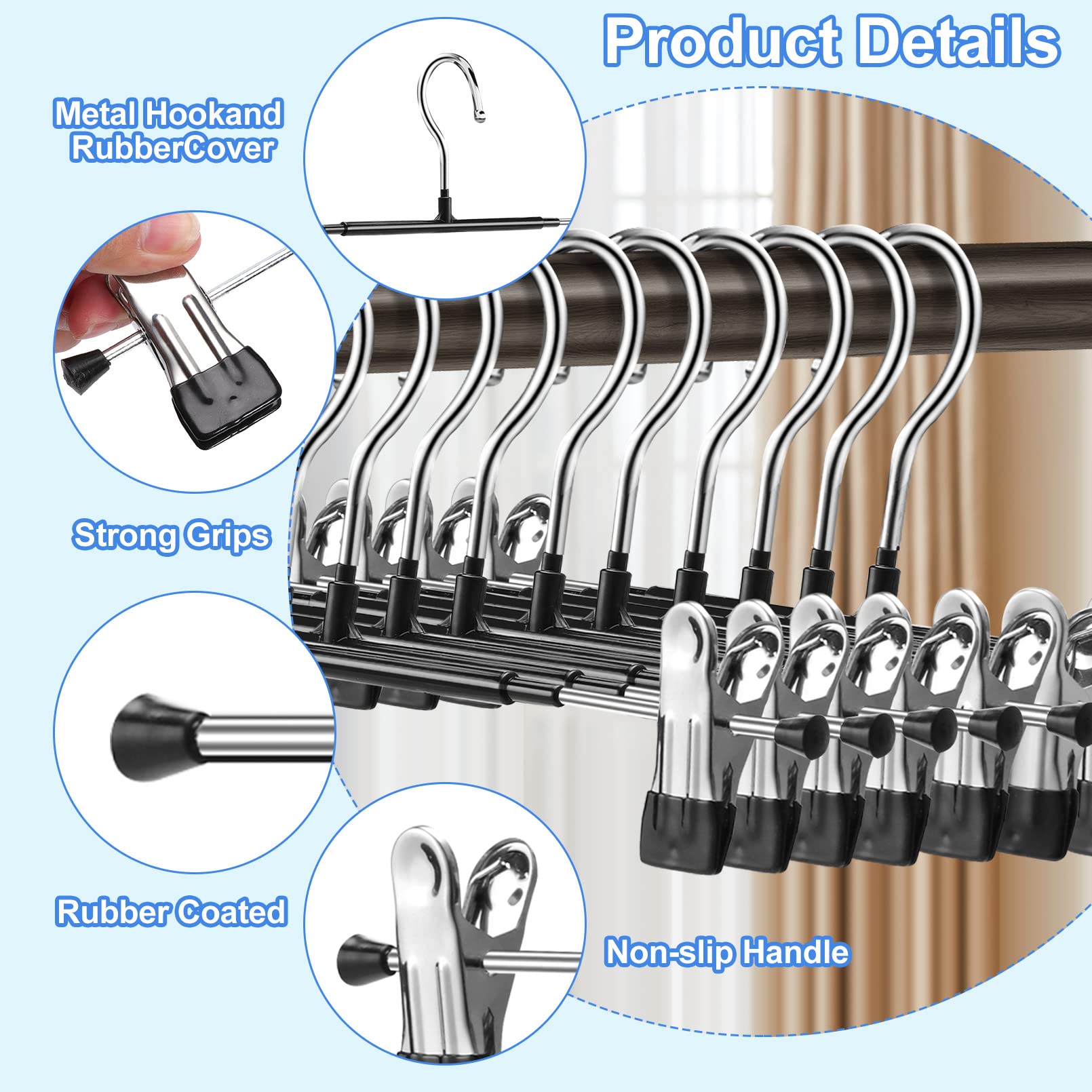 Paquete de 20 Perchas para Pantalones (Perchas para Pantalones)