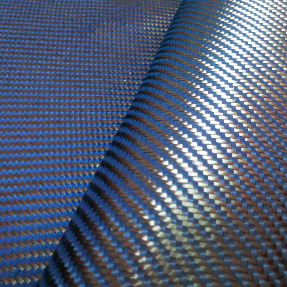 Tessuto in fibra di carbonio 3K Tessuto in carbonio ibrido, tessuto in fibra di blu 50 cm * 1 m for la robotica produzione orologi precisione, pezz0