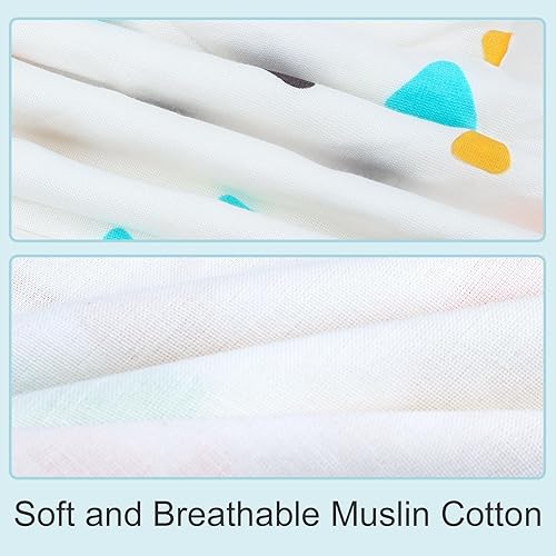 Miniatura 2 de MooMoo Baby Saco de dormir de muselina con cremallera de 2 vías, saco de dormir de transición sin mangas 6-36M