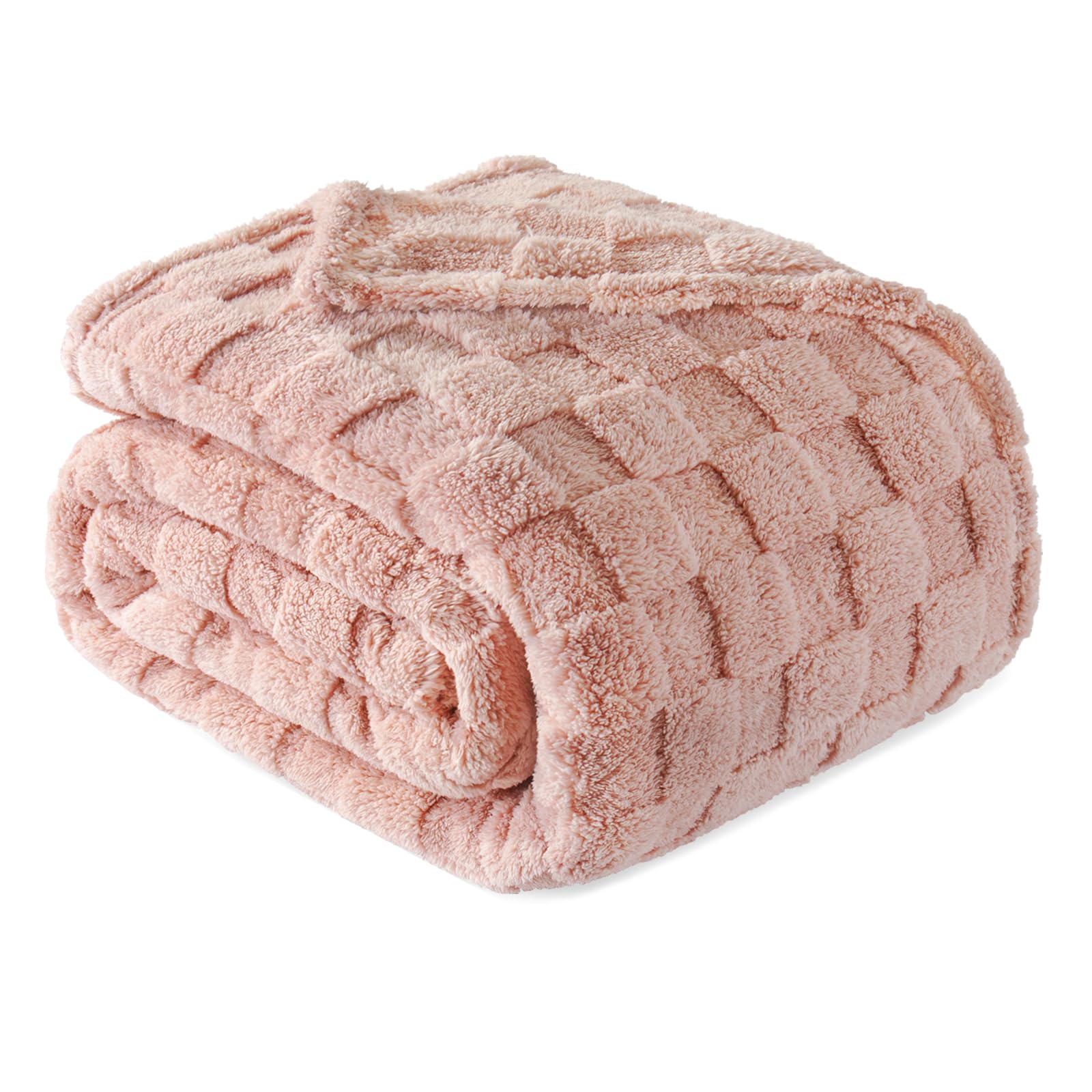 Exclusivo Mezcla Manta de Franela Doble Cara – Suave, Ligera y Cálida, Ideal para Sofá y Cama, Todas Las Estaciones, 150x200 cm, Rosa OEKO-TEX STANDARD 100