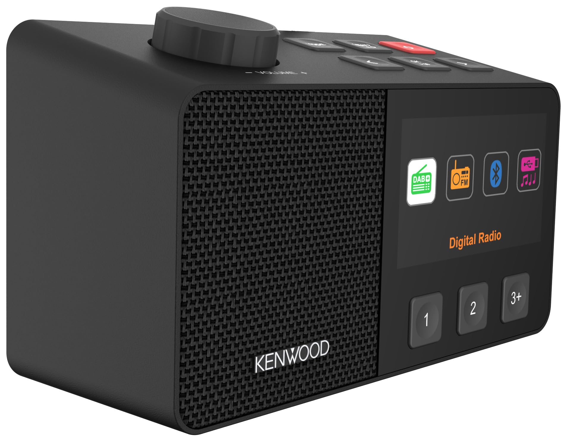 KENWOOD CR-M70DAB Radio DAB+/FM con ASA, Display IPS 4,3", Bluetooth 5.3, Dual Alarm & Sleep, USB MP3, Jack 3,5 mm, Easy Mode, Altoparlante 5W – Nero