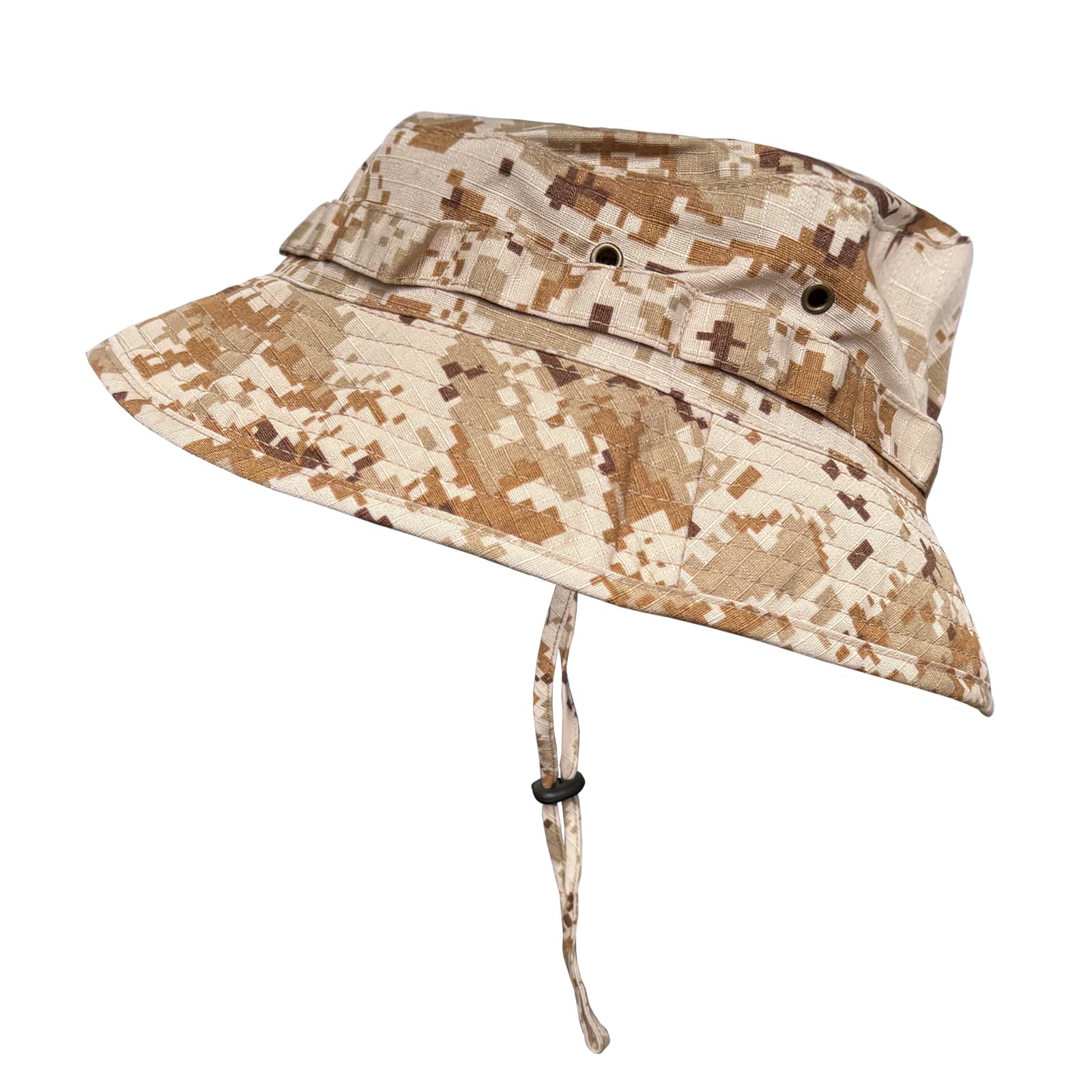 WUDEUI Camo Sun Bucket Hat for Men Women, Foldable UV Protection Boonie Hats for Hiking Beach Fishing Summer Safari Bush