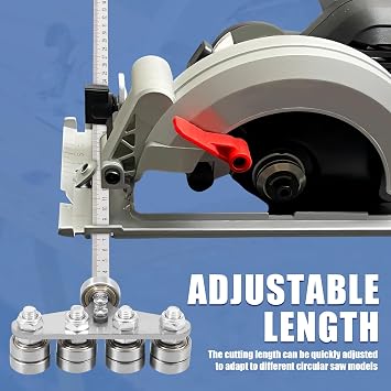 Circular Saw Guide Rail Wood Cutting Guide Ruler Adjustable Caliper for Precise Cutting and Straight Line Guidance Woodworking DIY Tool for Circular Saws Hand Saws