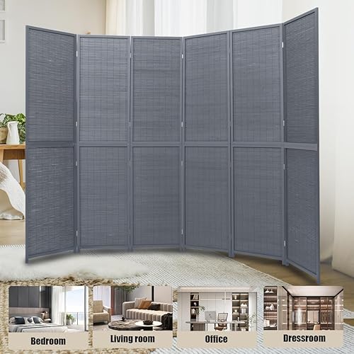 Miniatura 12 de JVVMNJLK Divisor de habitación, pantalla de privacidad plegable de 6 pies de alto, divisor de partición para separación de habitaciones, divisor de