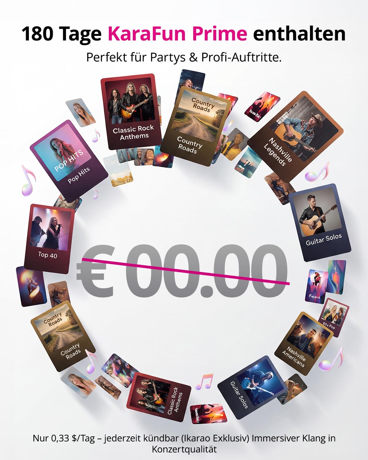 Ikarao Karaoke-Maschine - Komplettsystem mit Textanzeige, 2 Mikrofonen, 140W, Bluetooth, HDMI-Anschluss, selbstaufladend, für Karafun-App, ideal für Home-Party & Fernseher （Shell S2）