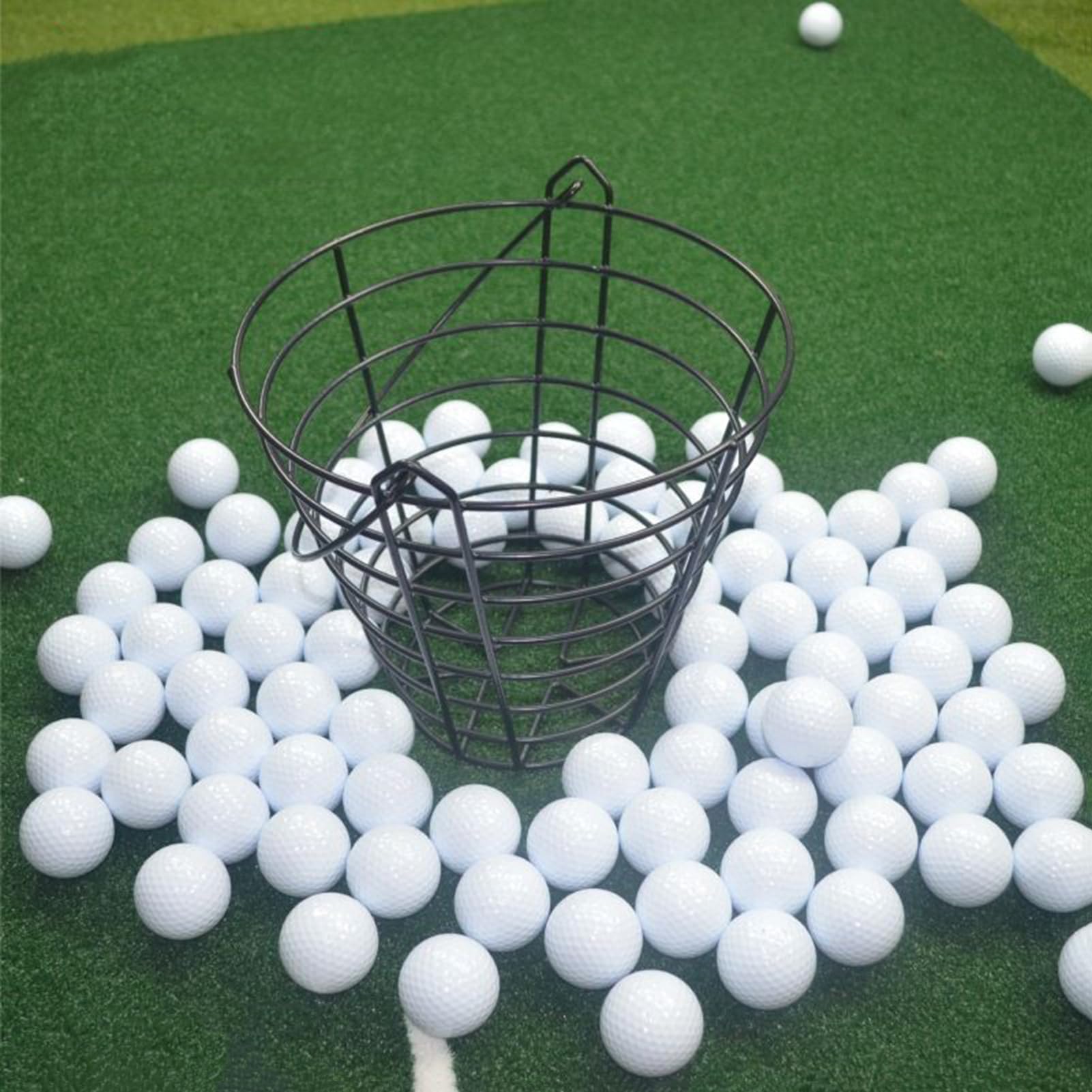 Generisch Golfkorb,Korb Für 100 Golfbälle | Großer Behälter Aus Draht, Organizer Für Zuhause, Golfplatz & Driving Range
