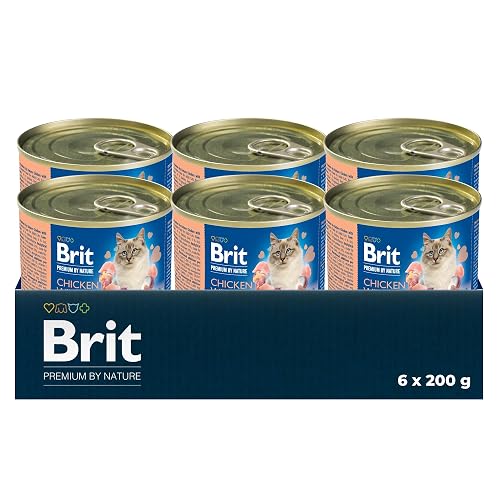 Brit Premium Pâté - Comida húmeda para Gatos, Pollo y arroz, 6 x 200 g