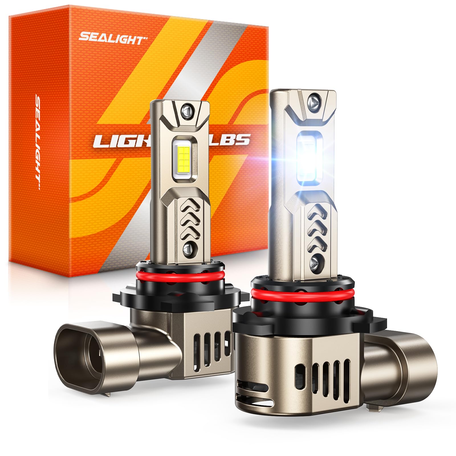 Photo 1 of SEALIGHT 9005/HB3 LED Bulbs 2026 1:1 Real Design, 1000% Super Bright L2S 9005 Bulb, 45000LM Output and 6500K Cool White, 20 Year+ Extended Lifespan, 3 Min Plug and Play, Pack of 2