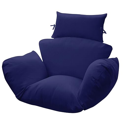 Outdoor egg Chair Cushion Replacement 47x31.5x4.7 Inch -Thicken Foldable Removable