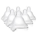 Evenflo Feeding Balance + Wide Neck BPA-Free Silicone Medium Flow Baby Bottle Nipple - 3 Months+, 6ct