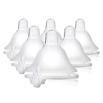 Evenflo Feeding Balance + Wide Neck BPA-Free Silicone Medium Flow Baby Bottle Nipple - 3 Months+, 6ct