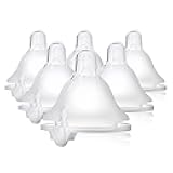 Feeding Balance + Wide Neck BPA-Free Silicone Medium Flow Baby Bottle Nipple - 3 Months+, 6ct