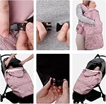 Bebamour Couverture pour porte-bébé Couvertures de poussettes universelles à capuche toute saison (Nouvel Noir)