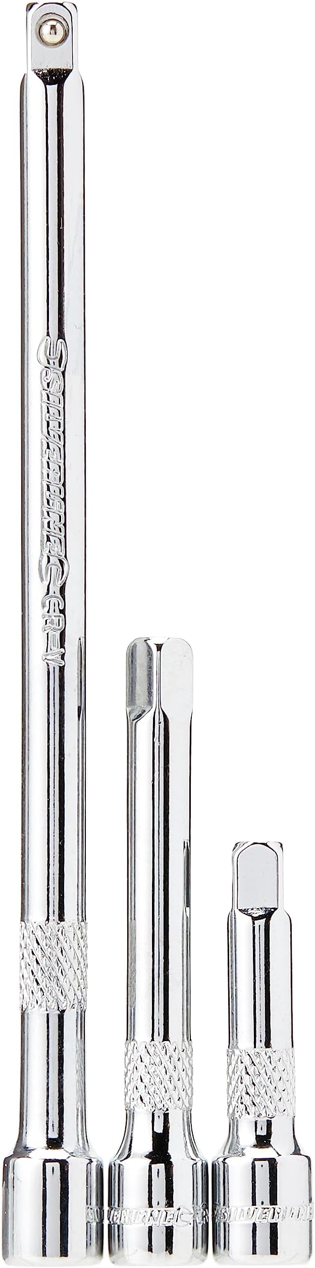 Silverline 598440 Extension Bar Set 3pce 1/4", Silver