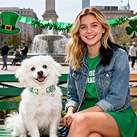 Vista 24 de DOGWONG Collar de perro de San Valentín, collar de perro con estampado de corazones para perros grandes, lindos collares de primavera, hembra