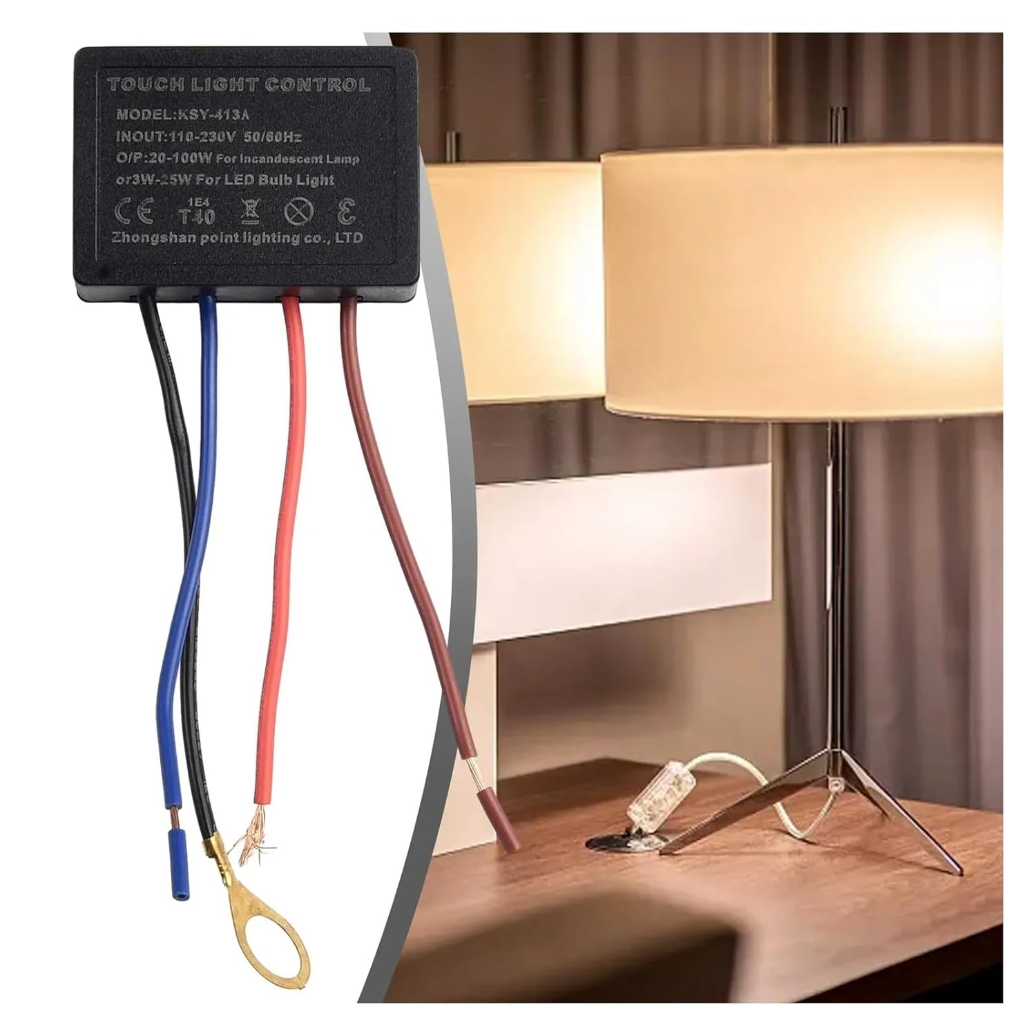 Control dimmer Touch Switch Hotel Office Light Bulb 3 Way Accessories Black Module Sensor