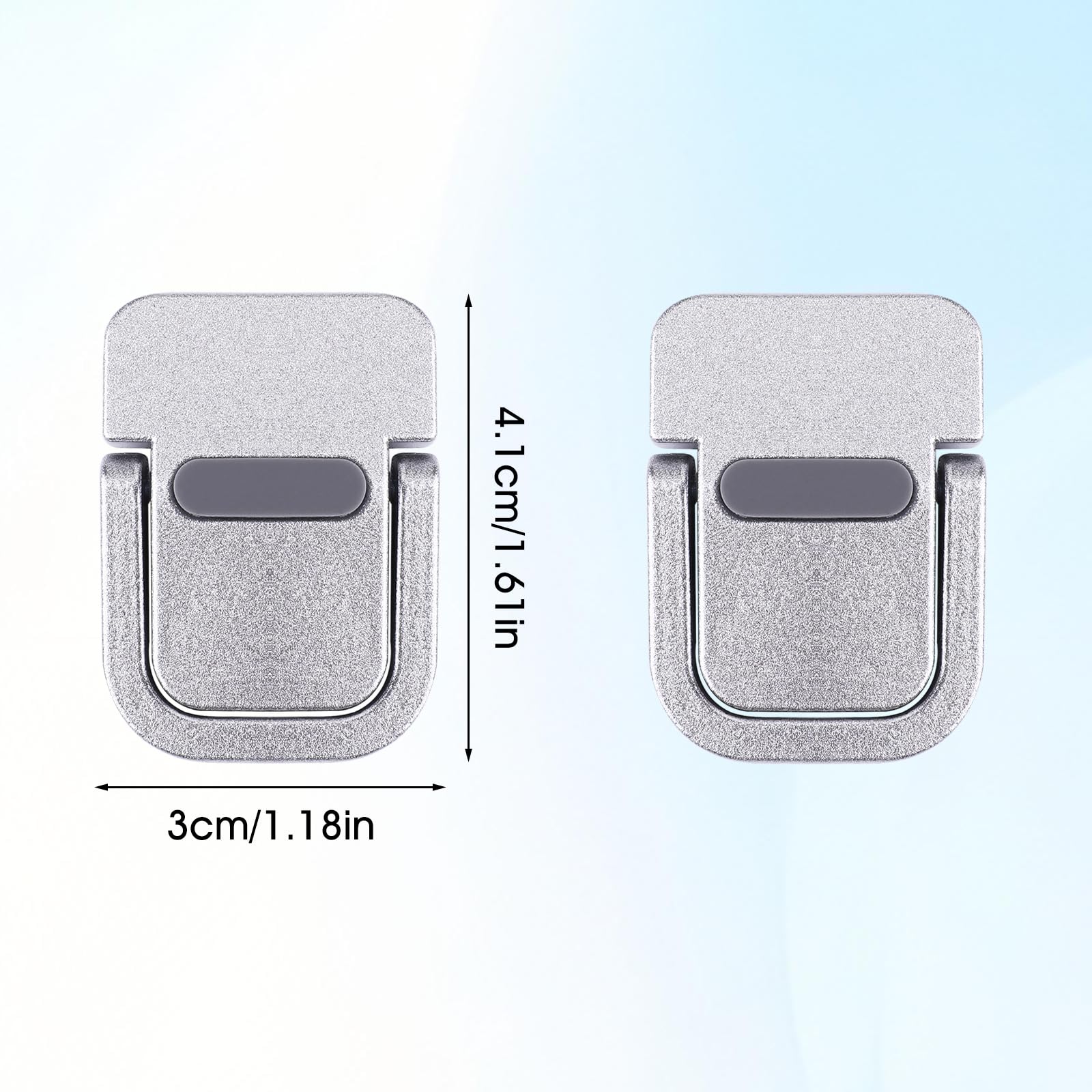 Mabor 2 Pcs Portable Keyboard Riser, Mini Laptop Stand Invisible Computer Keyboard Stands for Desk, Laptop Feet Compatible with Most Computer, Silver