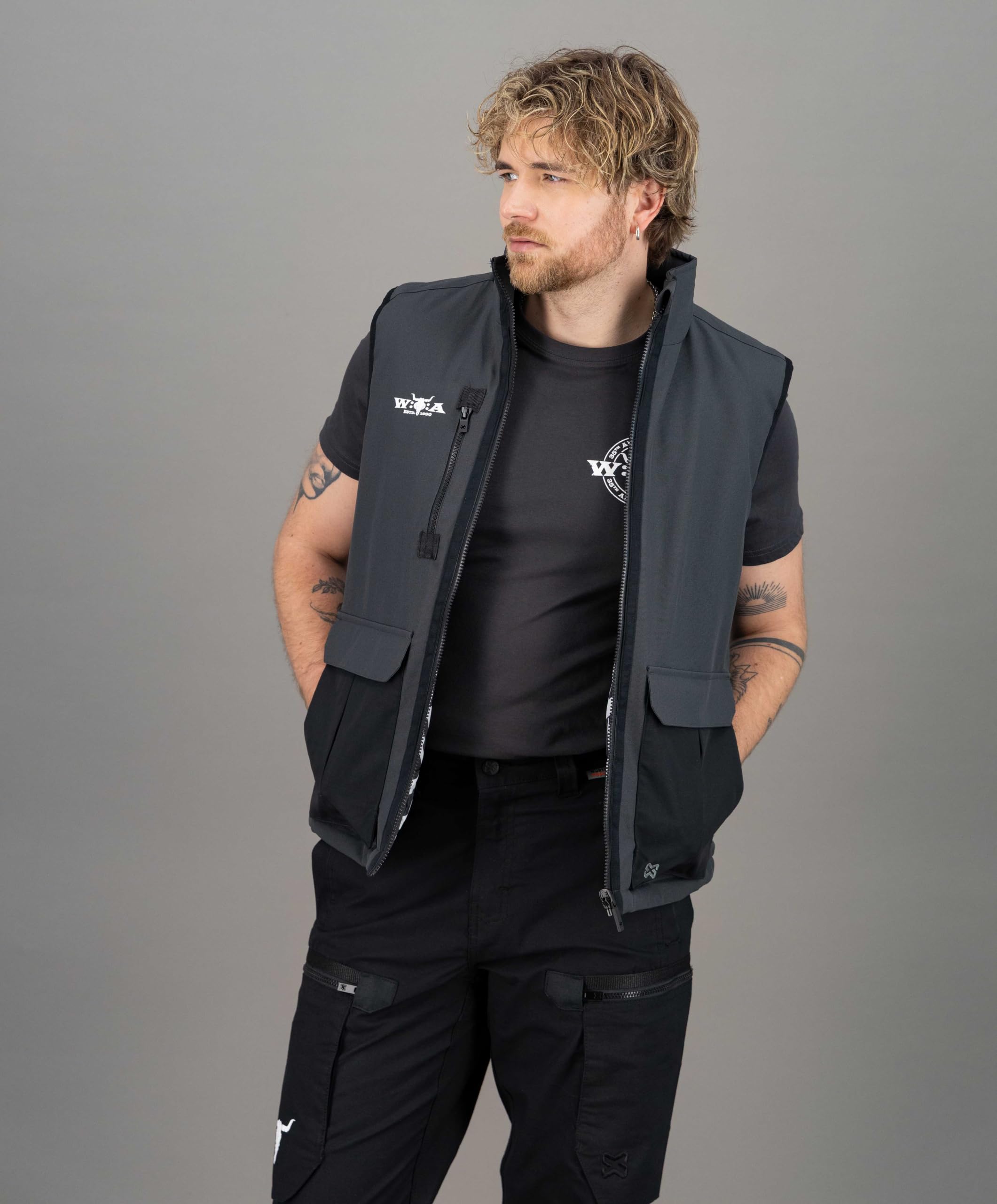 WÜRTH MODYF Weste Urban für Herren - Exklusive Wacken Edition - Gr. XS-6XL | Wattierte Wendeweste – beidseitig tragbar für maximale Flexibilität im Alltag - ideal fürs Festival