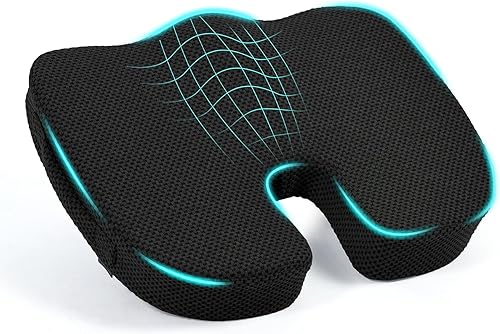 HAVARGO HAVARGO - Cojín de espuma viscoelástica para aliviar la presión, cojín de coxis para el dolor de coxis, sillas de oficina, cojines para