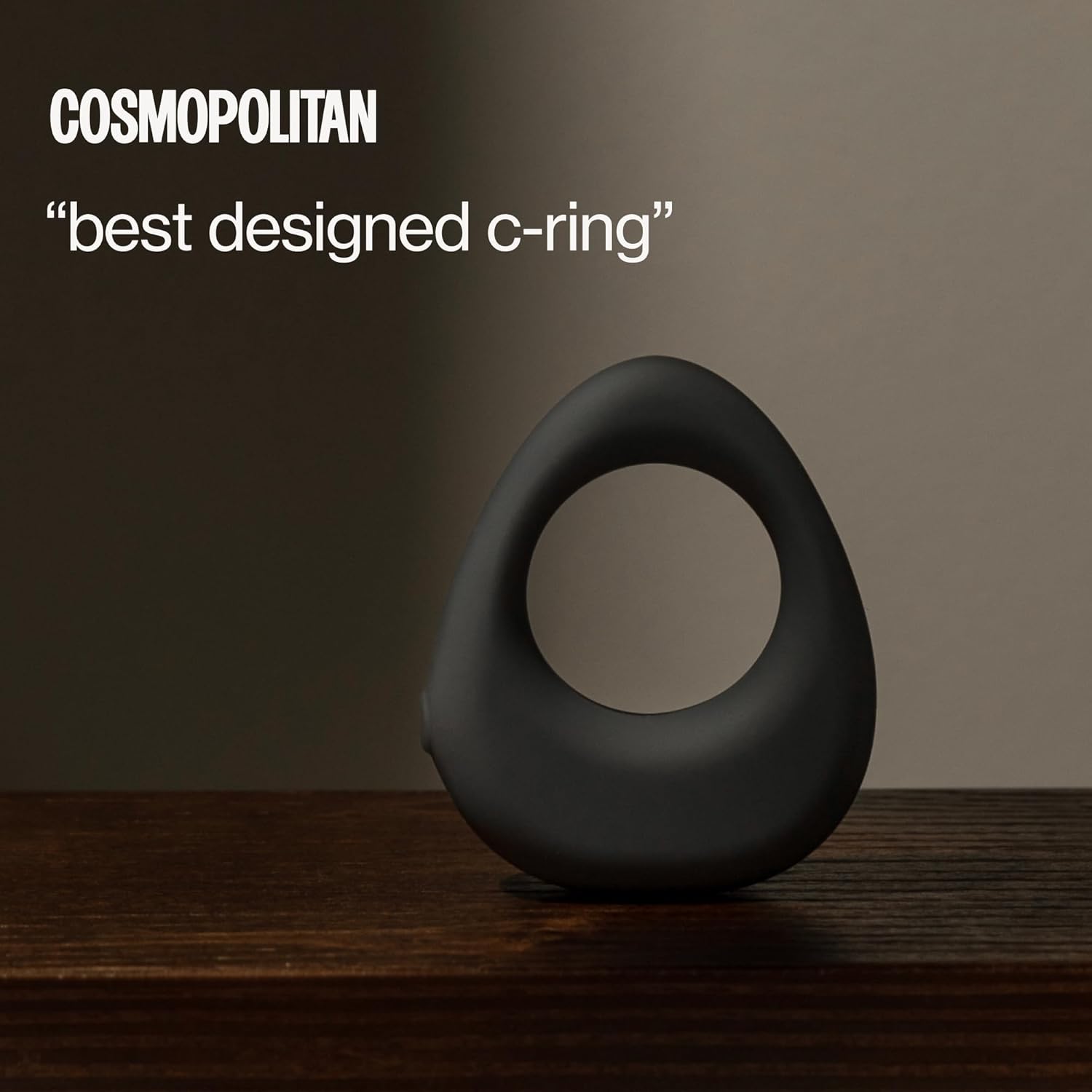 Maude Band - 5-Speed Vibrating Penis Ring - Latex-Free Ring Vibrator with Water-Resistant 100% Platinum-Grade Silicone - Includes USB Charger + Travel Case - Sexual Wellness Couples Gifts (Grey)