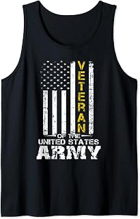 Veteran of United States US Army veteran t-shirt Gold Tank Top
