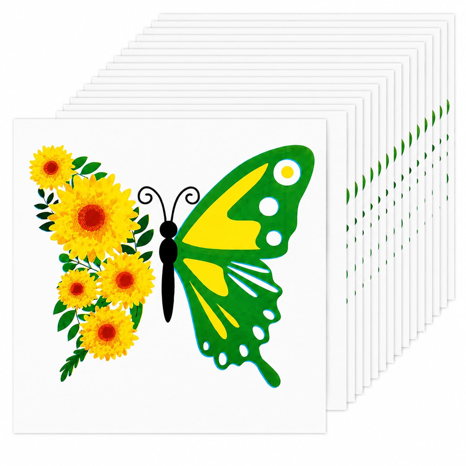 20 Pcs Butterfly Window Fly Stickers - Sticky Fruit Traps for Kitchen Gnat