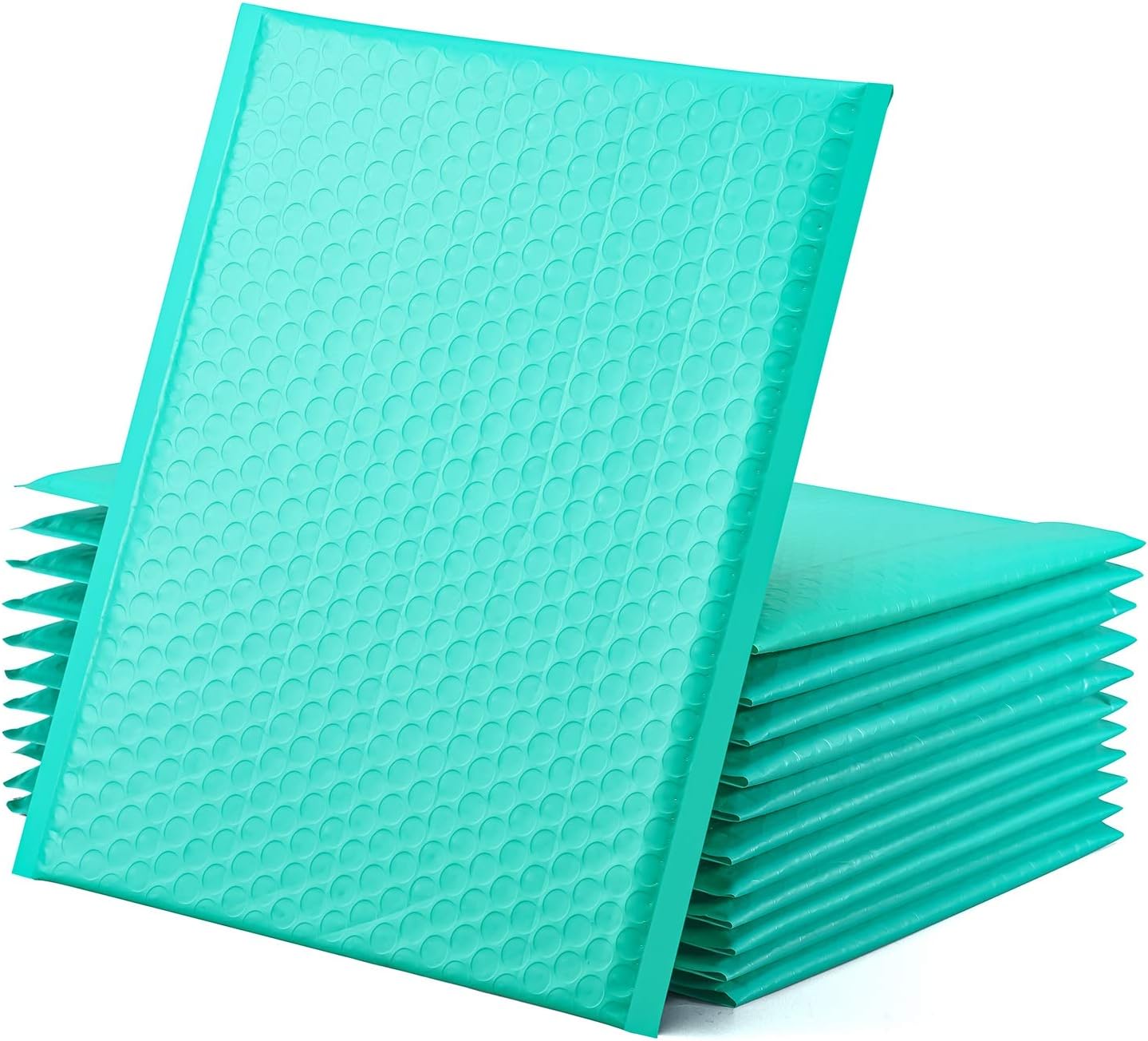 GSSUSA Teal Poly Bubble Mailers 8.5x12 Self-Seal Packaging Bags, Small Business Supplies, Padded Envelopes, Bubble Envelopes, Mailing Bags, Packaging for Small Business, Teal Bubble Mailer, 25 Pack : Office Products