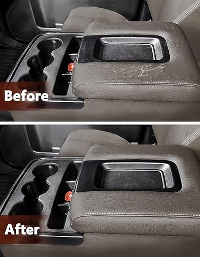 Miniatura 5 de KBH Funda de repuesto para reposabrazos de consola central automática para Chevy Chevrolet Silverado y GMC Sierra 1500 2500 3500 2014-2018, borde de