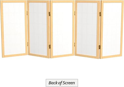 Miniatura 7 de Biombo portátil simple de 2 pies Biombo diseño Shoji clásico diseño japonés 4 anchuras 6 colores