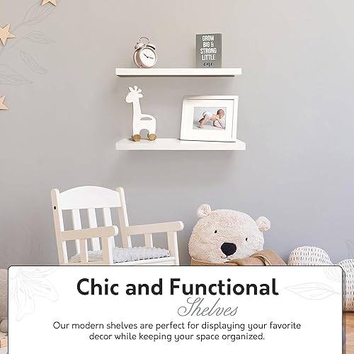 Miniatura 6 de InPlace 9603003E - 2 unidades de 18 pulgadas de ancho x 8 pulgadas de profundidad x 1.50 pulgadas de alto, color blanco