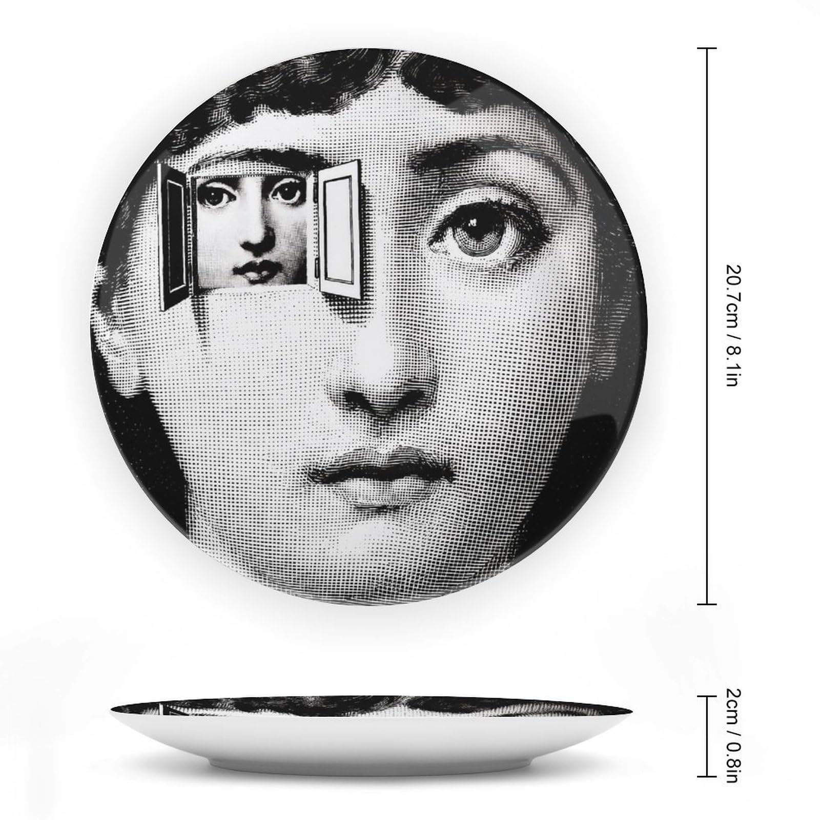 Piatto Decorativo Da Parete Lina Cavalieri Con Piastra Facciale Misteriosa 10,8inch