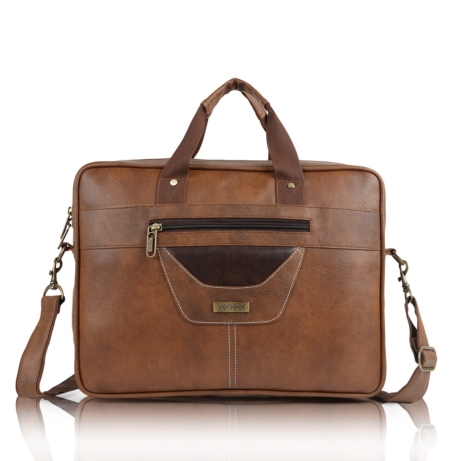 VeganLeather Briefcase for Men 16.5 Inch Laptop Computer Case Business Travel Synthetic leather Messenger Crossbody Shoulder Bags For Mens and Womens-image-14